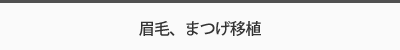 眉毛,まつげ移植